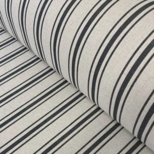 charcoal coloured extra wide striped fabric
