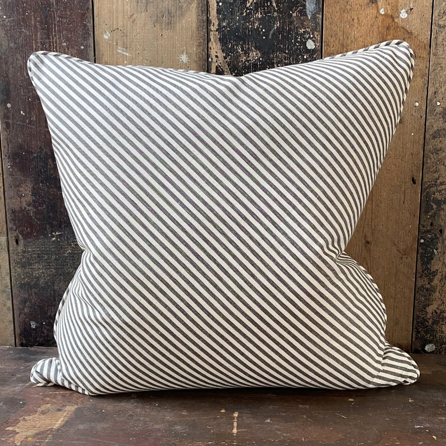 Alpha Stripe Cushion - Black