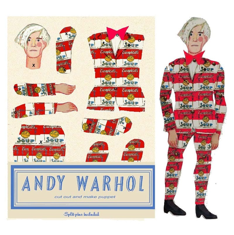 Andy Warhol - Cut out & make paper puppet