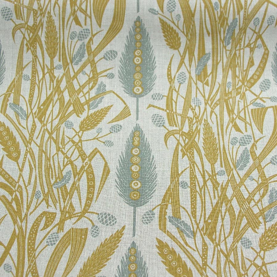Angie Lewin Meadow's Edge - Mustard & Dawn Grey