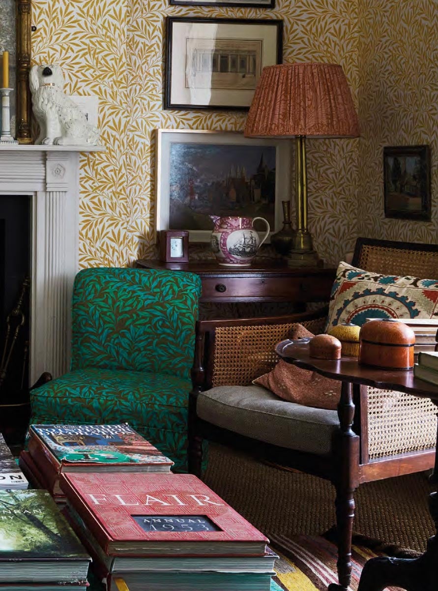 Ben Pentreath for Morris & Co: Willow Bough in Olive and Turquoise - Image 4