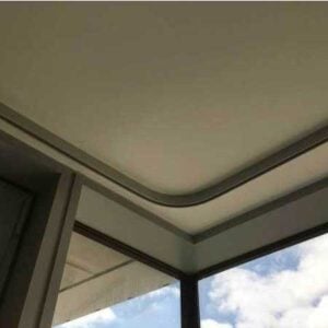 a bay window track with bends