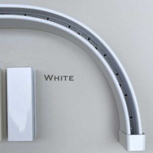 a bay window track with bends