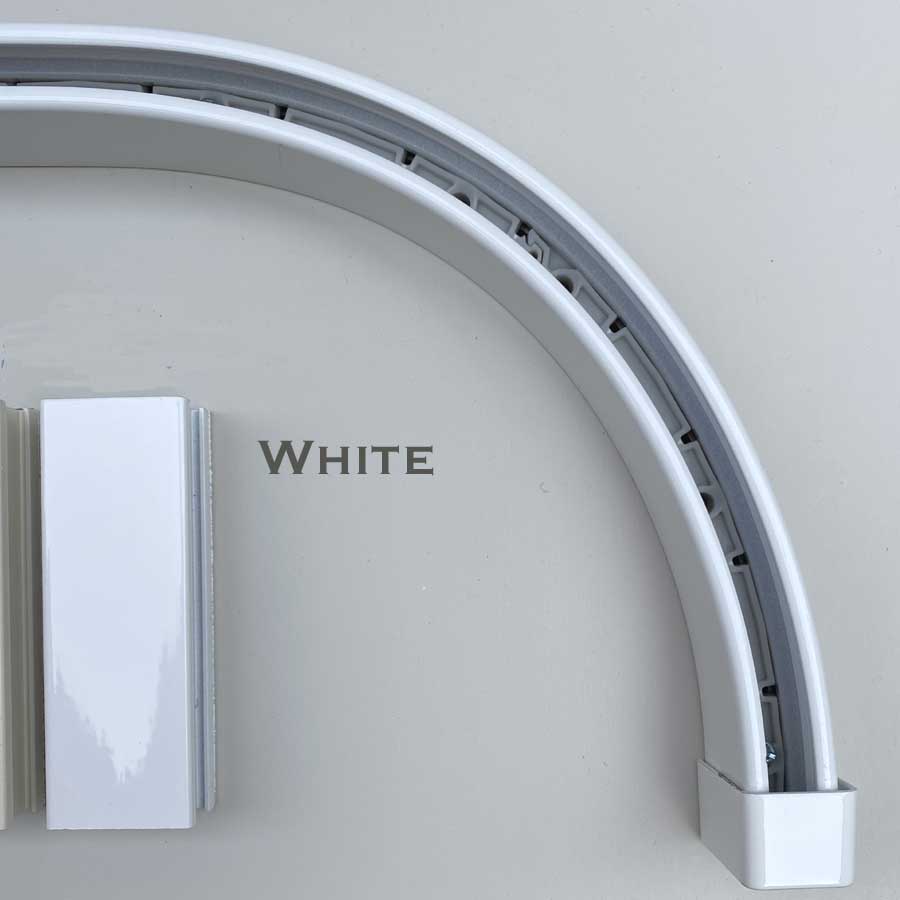 a bay window track with bends
