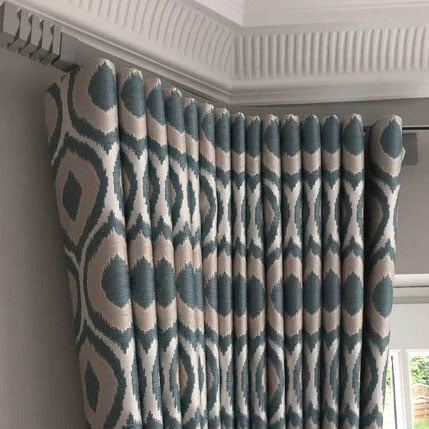Bendable Square Metal Bay Window Curtain Track - Slate