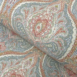 Paisley style fabric in the softest pink and duck egg