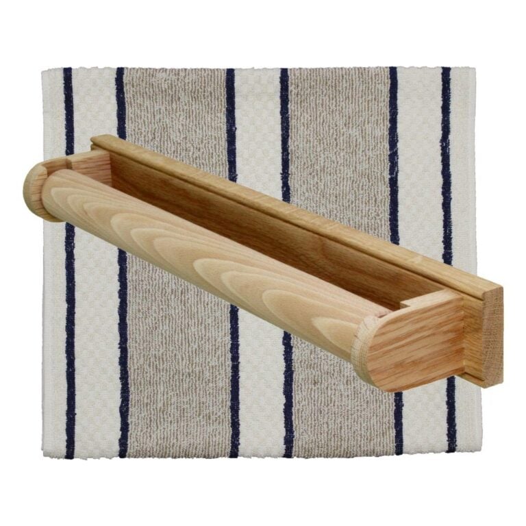 Oak Roller Towel Rail - Image 4