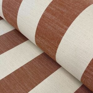 Broad Stripe fabric brick red