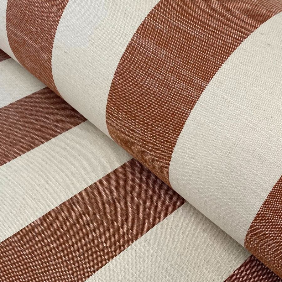Broad Stripe fabric brick red