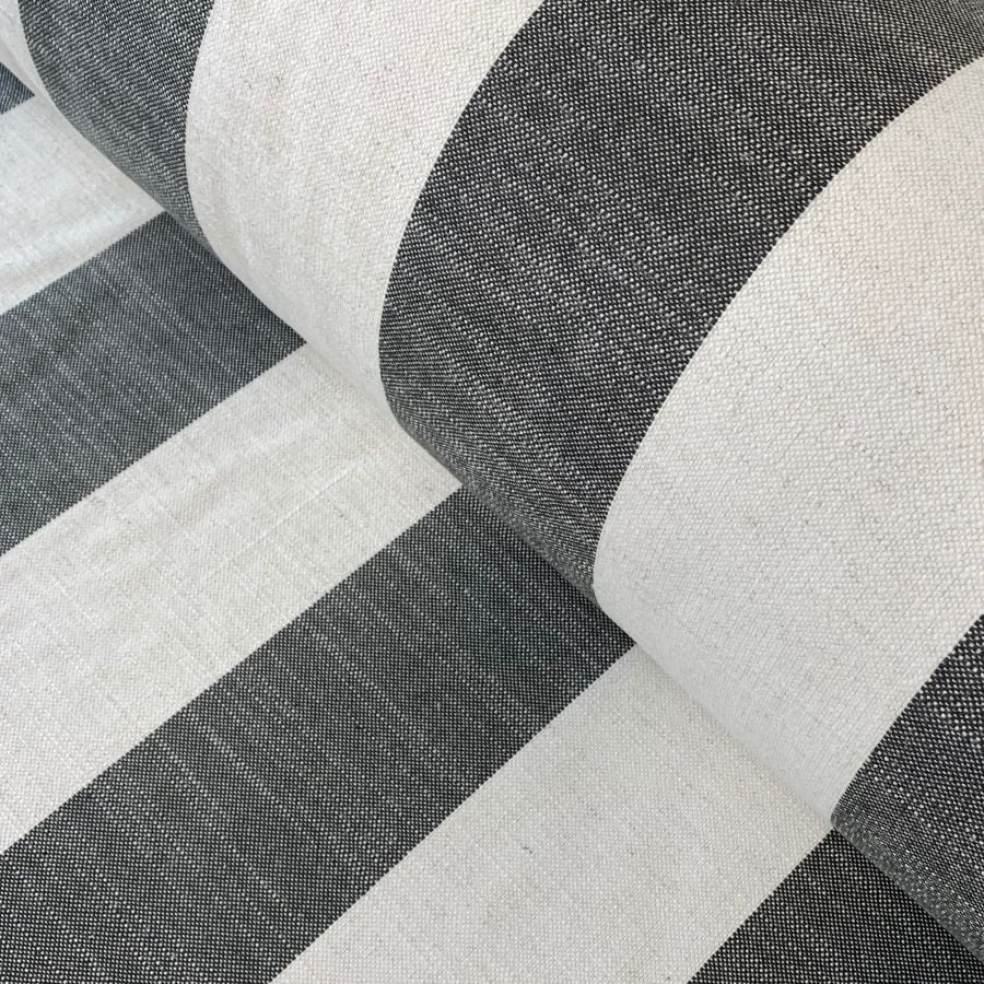 Black Broad Striped Fabric