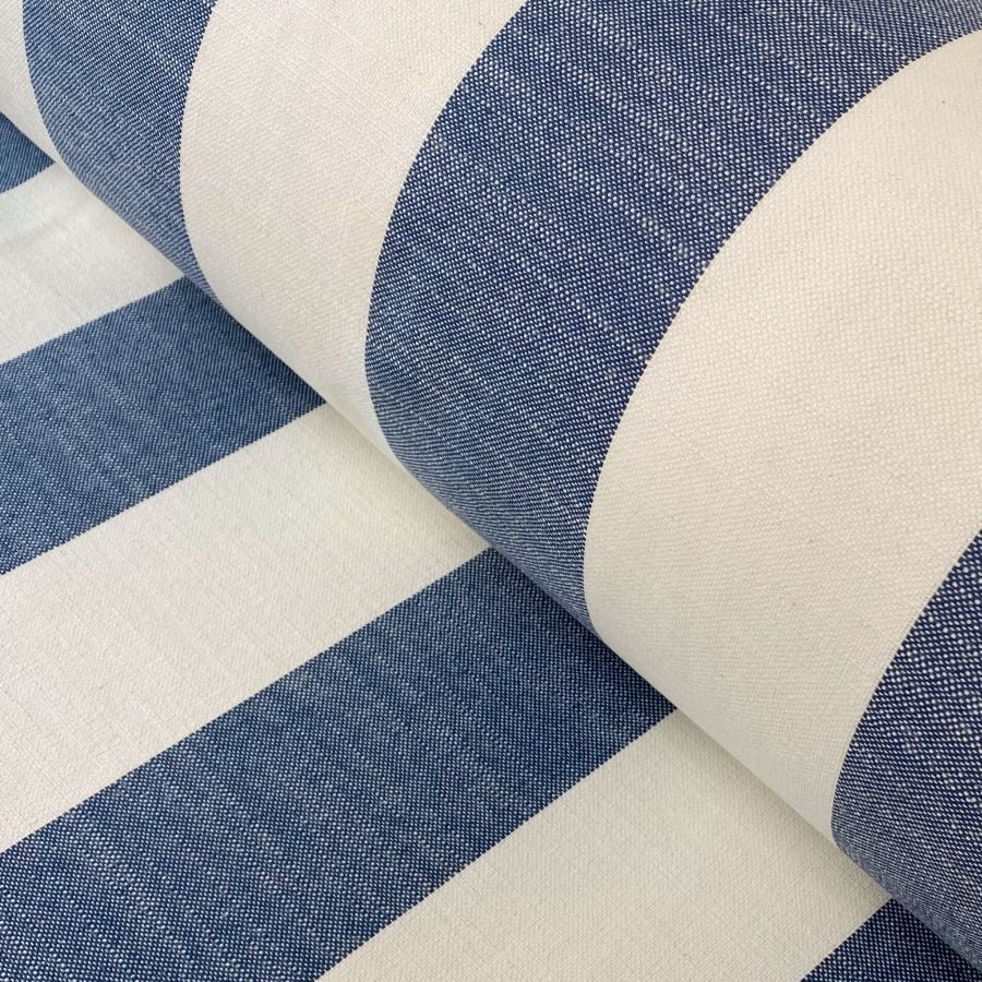 Navy Striped Fabric