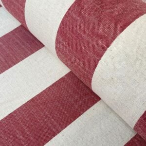 Red striped fabric