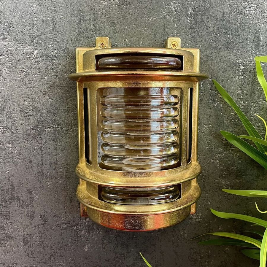Brass Wall Light - Antique Finish