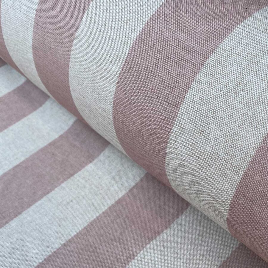 Broad Stripe - Pink on Natural