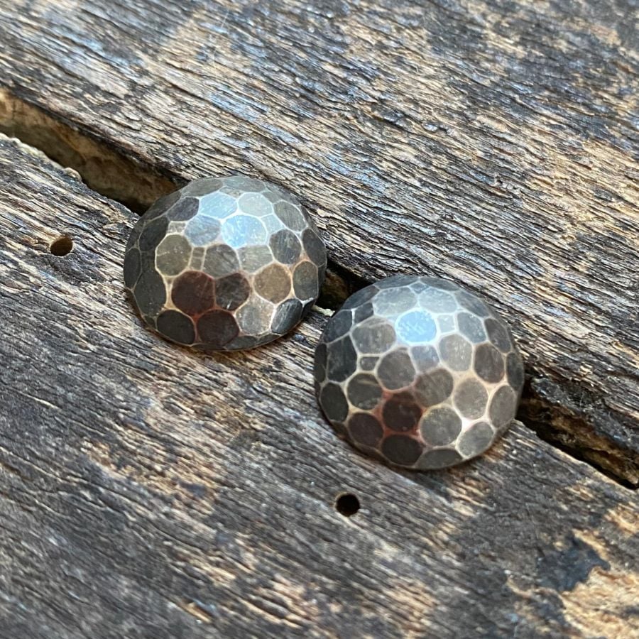 Silver Faceted Dome Earrings CDLT 3/9a