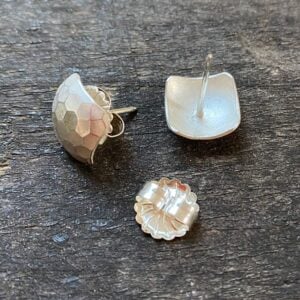 Tiny Silver Square Stud Earrings CDLT 3/12a - Image 2