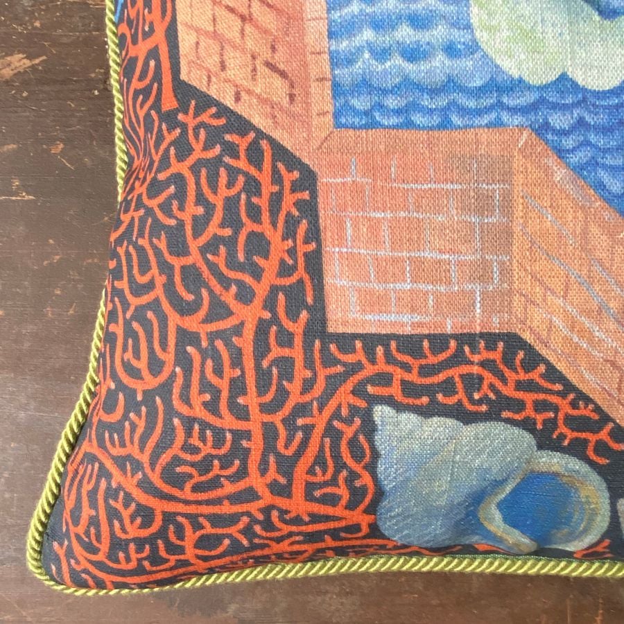 Clive Hicks Jenkins Cushion - Hortus Conclusus Hippocampus