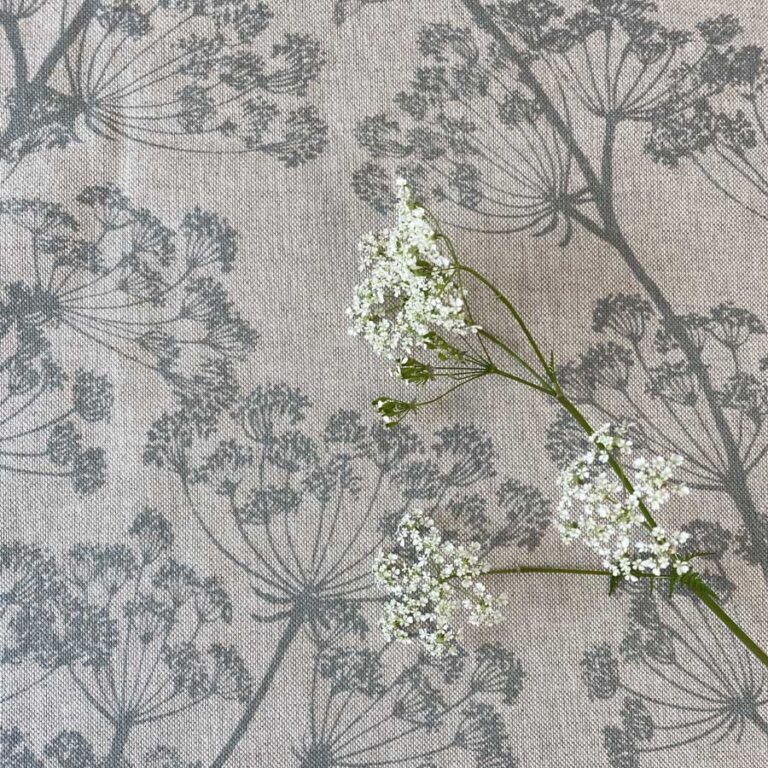 Cow Parsley Print - Duckegg Grey - Image 4