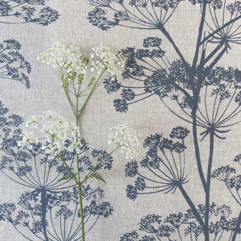 Cow Parsley Print - Indigo - Image 4