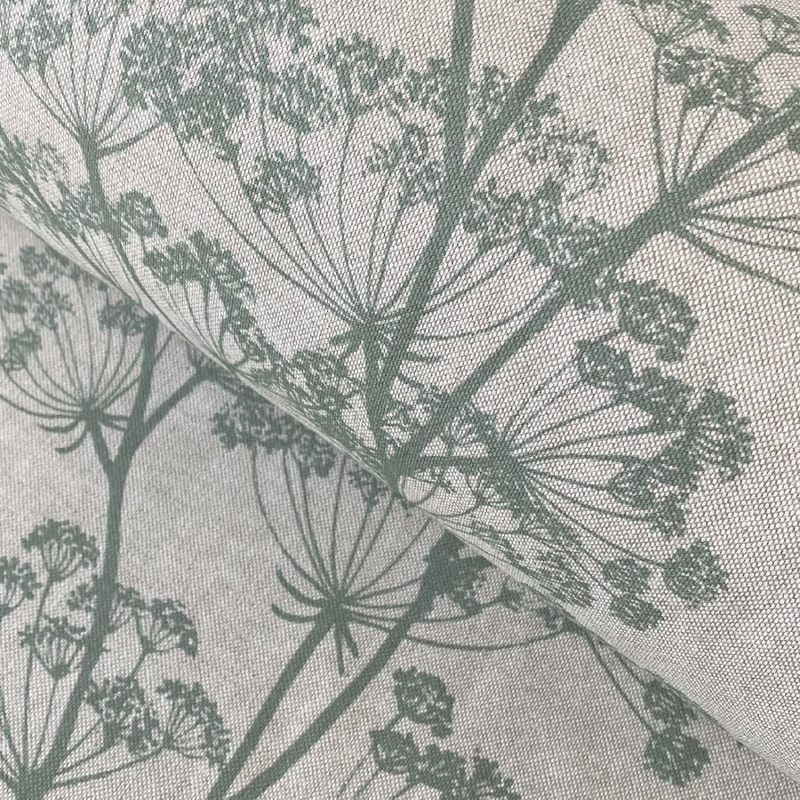 cow parsley fabric in a soft pea green