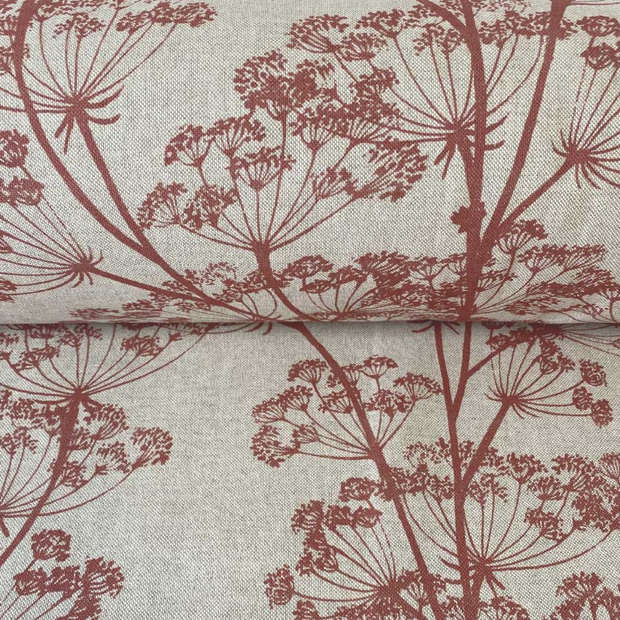 Cow Parsley Print - Strawberry Red