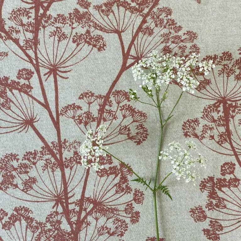 Cow Parsley Print - Strawberry Red - Image 4