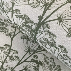 Cow Parsley fabric in green suitable for curtains