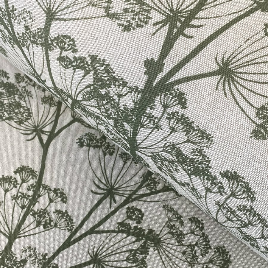 Cow Parsley fabric in green suitable for curtains