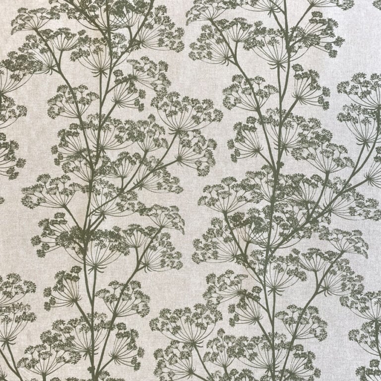 Cow Parsley Print - Moss Green - Image 4
