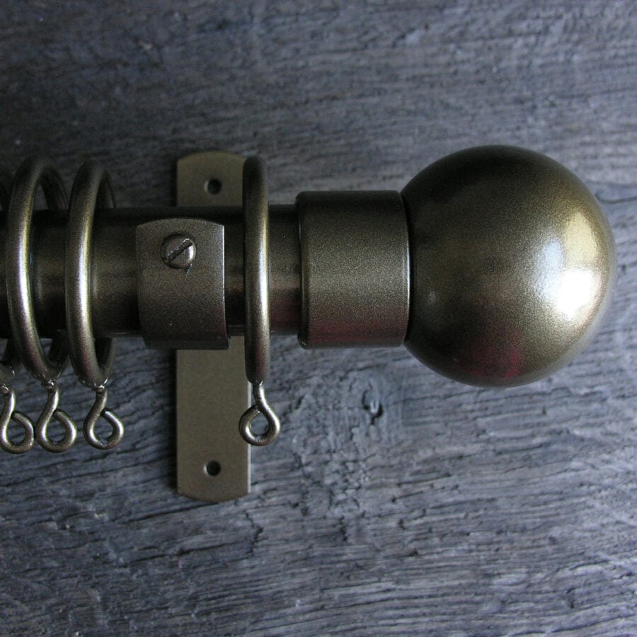 Metal Curtain Pole Set - Bronze or Graphite 32mm