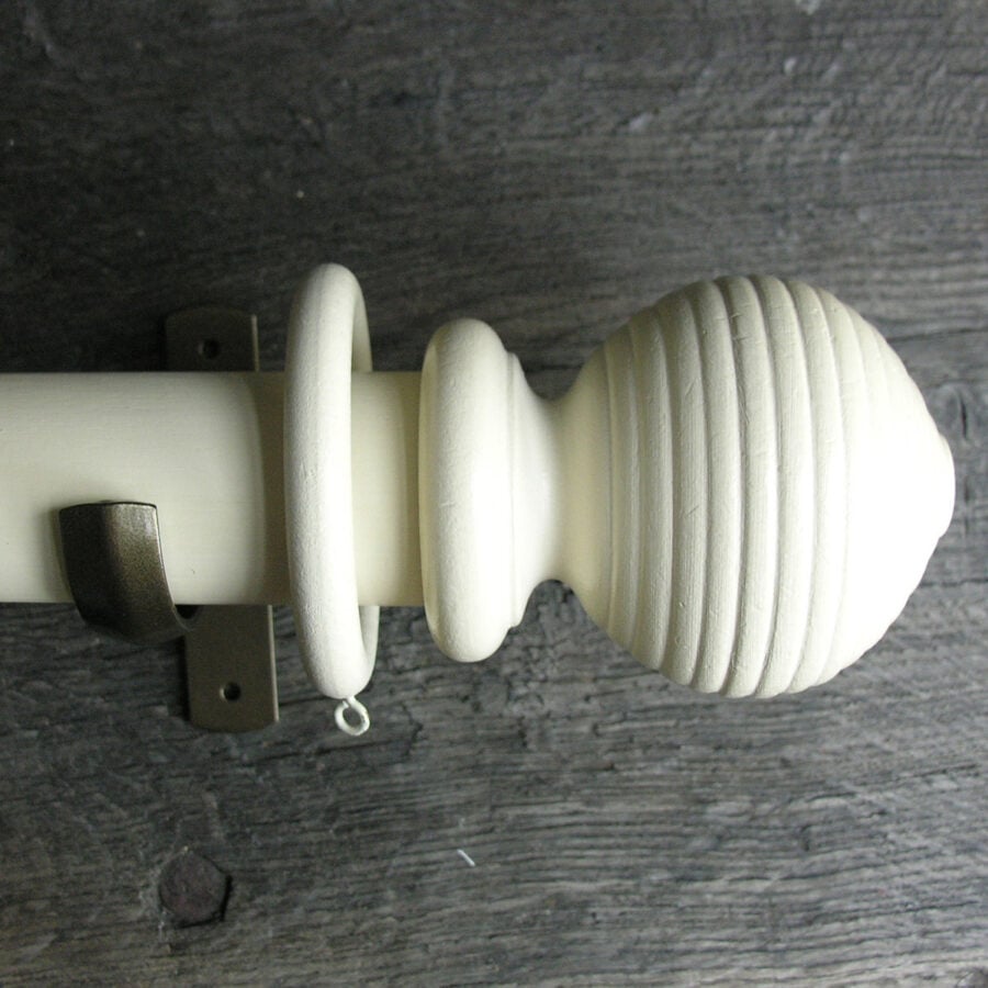 50mm Wooden Curtain Pole Set - Ivory