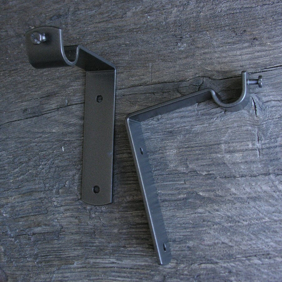 Metal Curtain Pole Set - Graphite Grey 19mm