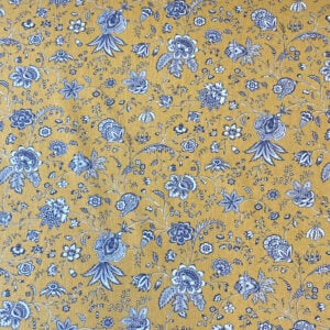 Dianthus Cotton Print-Mustard - Image 2