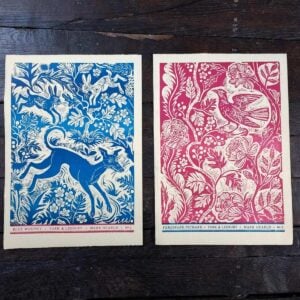 Mark Hearld Papier Dominote - Blue Whippet - Image 4