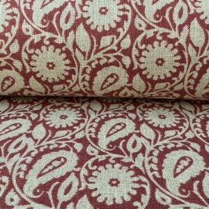 Extra Wide Fabric with red print