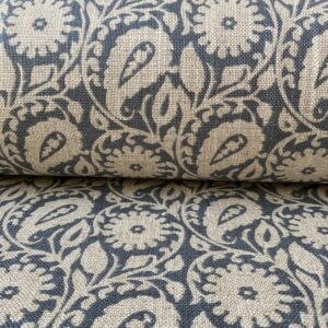 Extra Wide Fabric with blue print