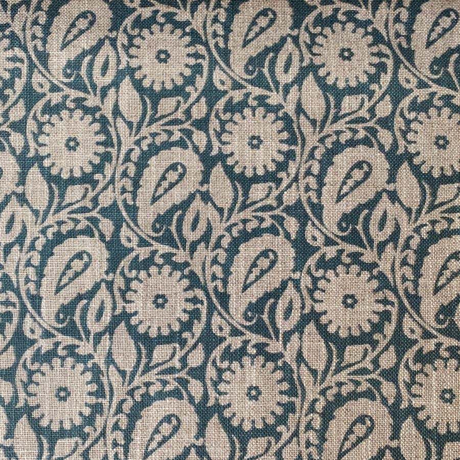 Extra Wide Fabric with blue design