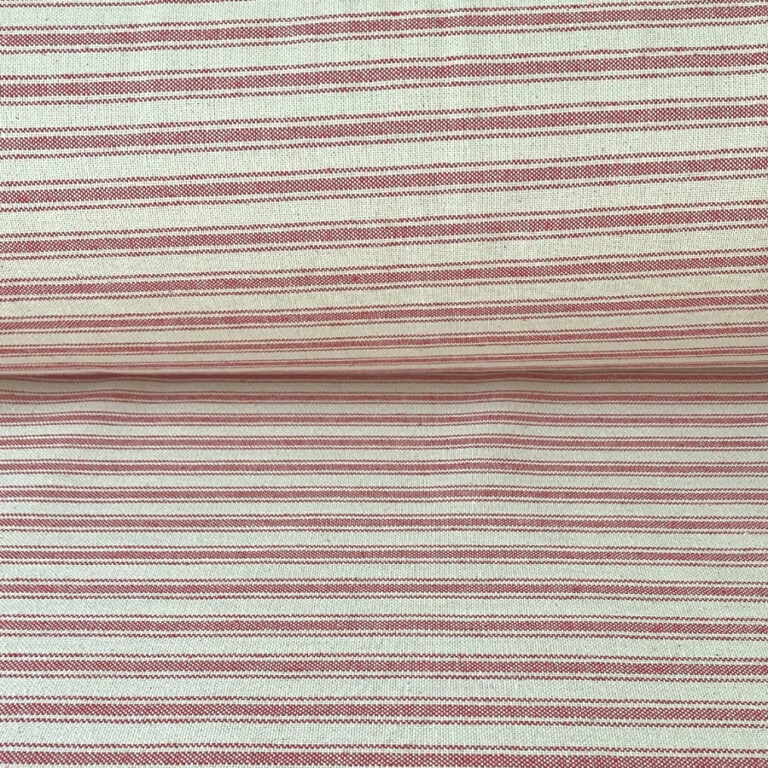 Extra Wide Hector Ticking Stripe - Peony - Image 3