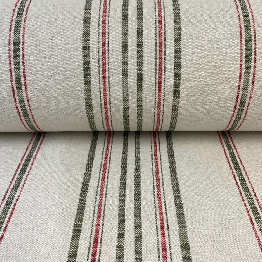 Extra Wide Maurice Stripe - Strawberry and Moss