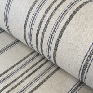 extra wide stripe fabric in blue & grey