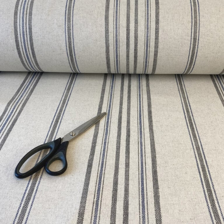 Extra Wide Maurice Stripe Grey and Indigo - Image 4