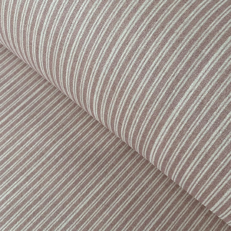 Extra Wide Pinstripe Print - Carnation