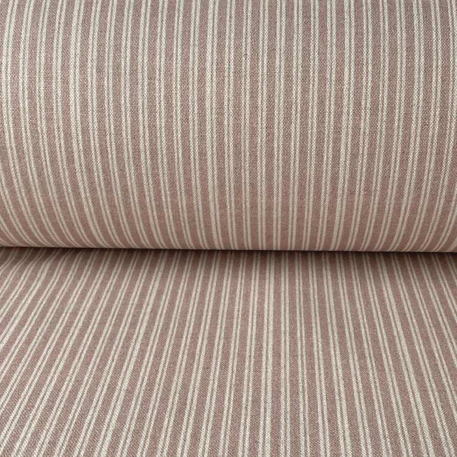 Extra Wide Pinstripe Print - Carnation
