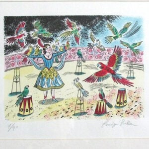 Parrot Show, Framed Print by Emily Sutton