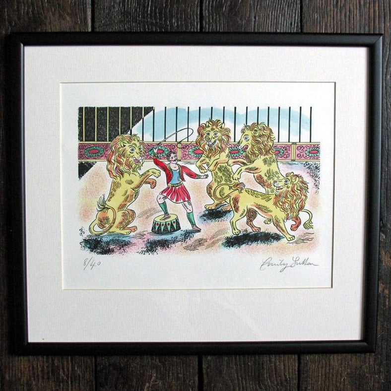 The Lion Tamer, Framed Print by Emily Sutton