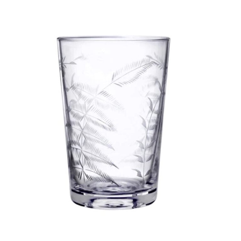 Set of Six Crystal Tumblers - Fern Design - Image 2