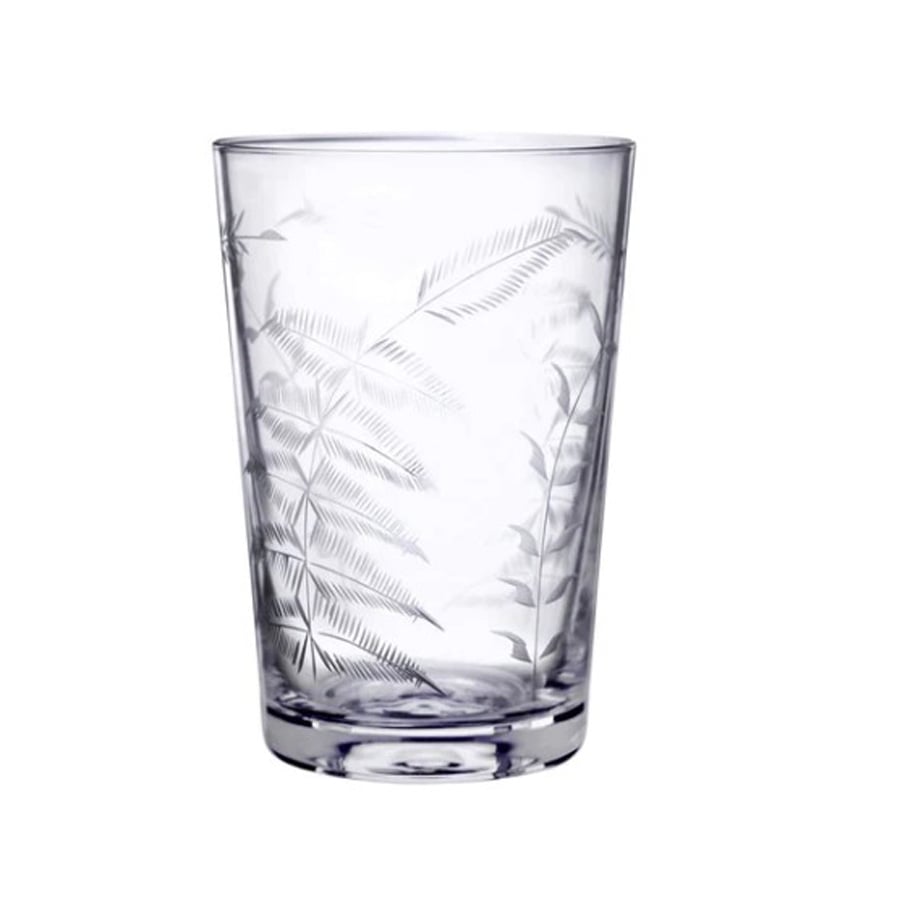 Set of Six Crystal Tumblers - Fern Design