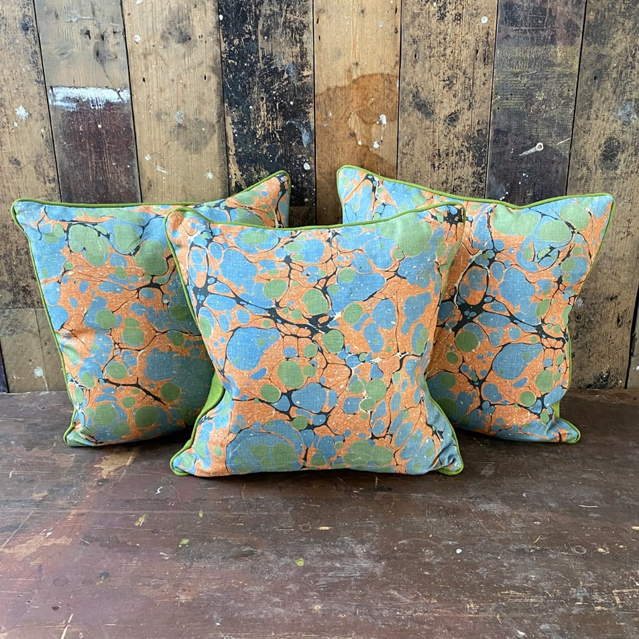 Folio 2 Linen Cushion - Green