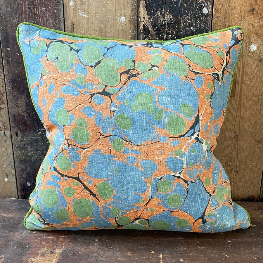 Folio 2 Linen Cushion - Green