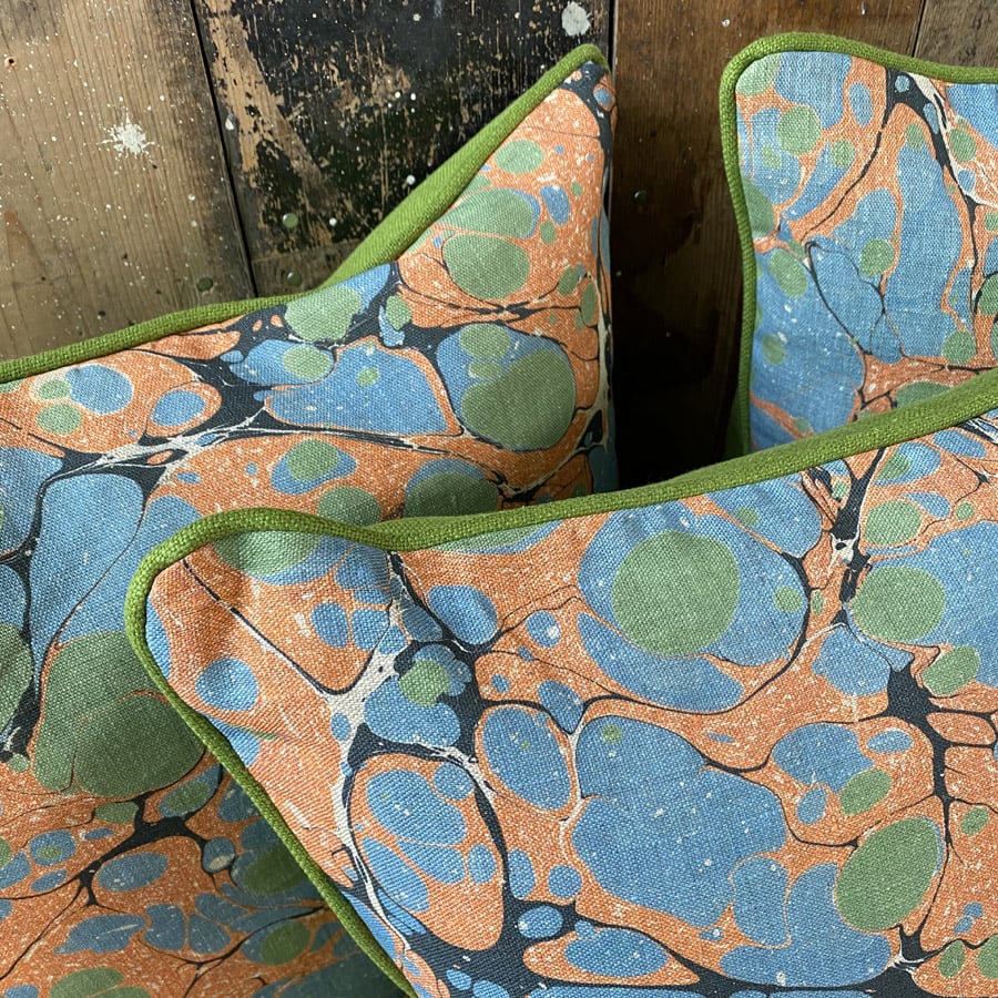 Folio 2 Linen Cushion - Green